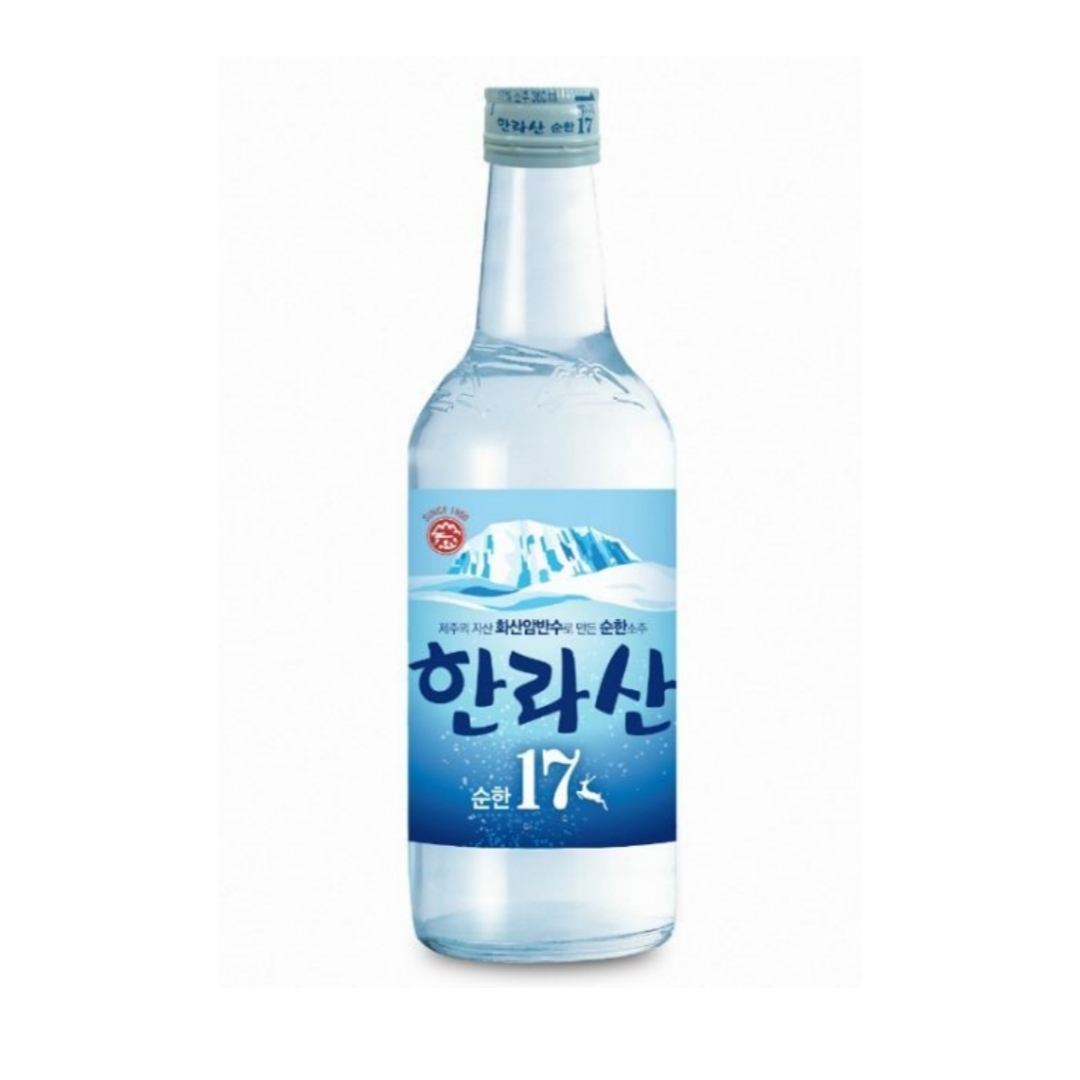Jeju Hallasan Zero Sugar Premium Soju  360ml (16% Alc)/한라산 순한 Zero Sugar 360ml (16% Alc)