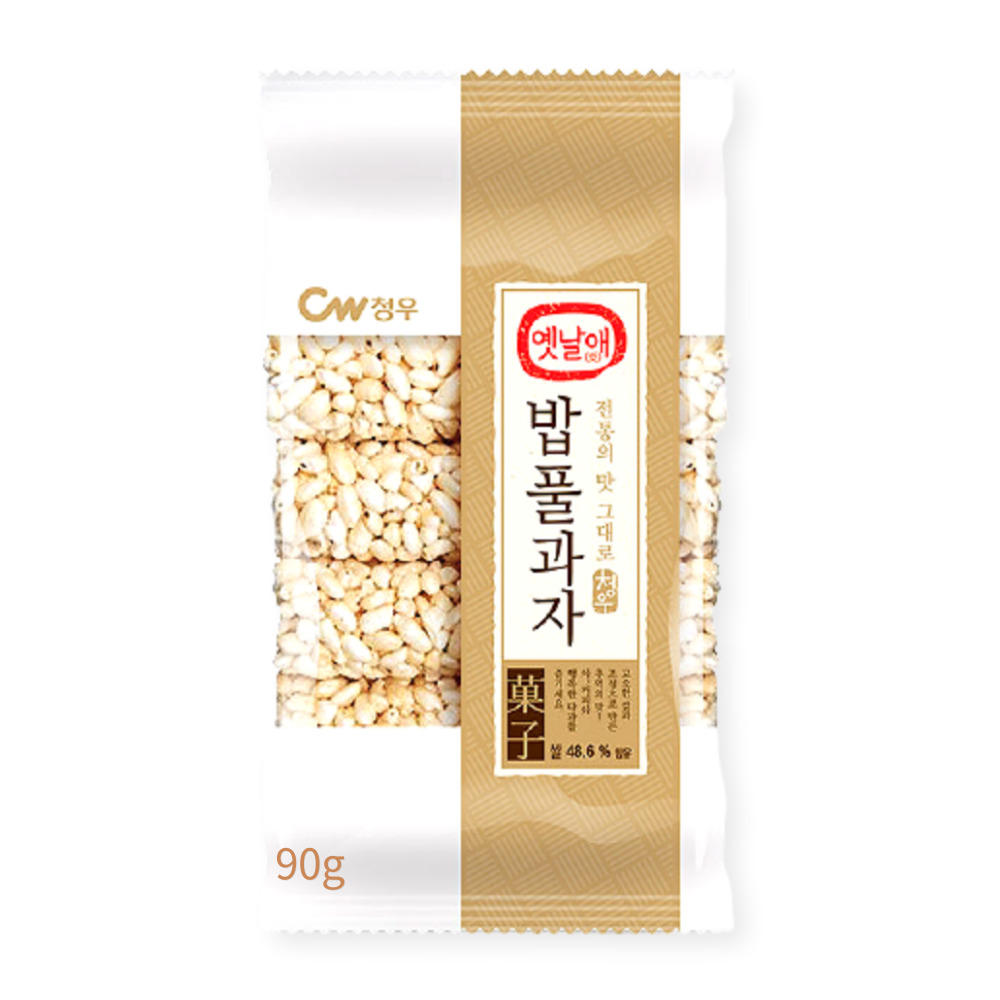 CW Old-Fashioned Rice Puffs Sweet Korean Snack 90g/ 청우 옛날애 밥풀과자 90g