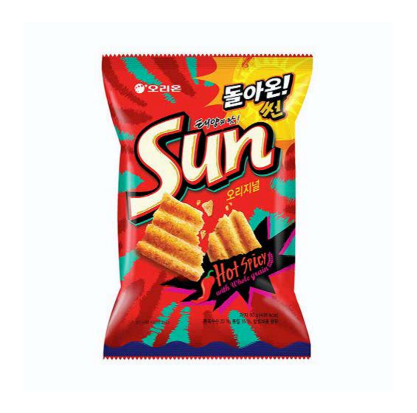 Orion The Taste of the Sun Ssun Chip Hot Spicy 80g/오리온 썬칩 핫 스파이시 맛 80g