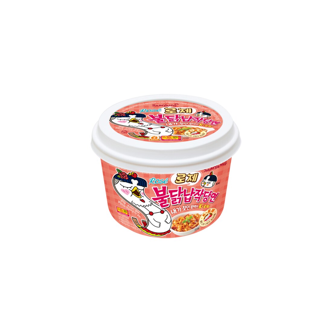 SY Rose buldak glass noodle cup 로제불닭 납작당면 169.4g