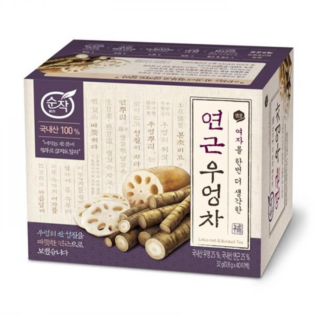 Sempio Lotus Root & Burdock Tea 0.8gx40t/샘표 연근 우엉차 0.8gx40티백
