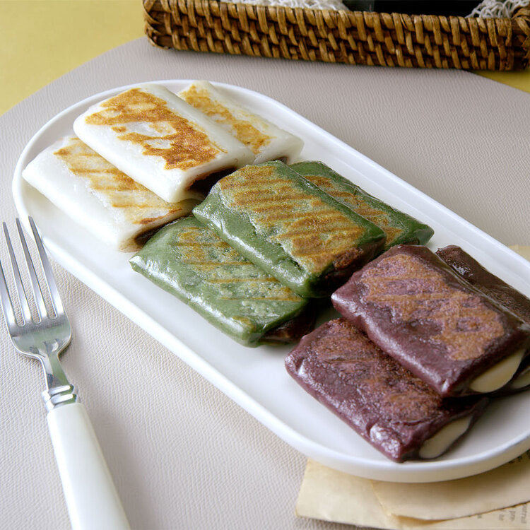 Unhardened White & Mugwort & Black Rice Angkko Slices 1050G - 굳지않는 흰&쑥&흑미 앙꼬절편