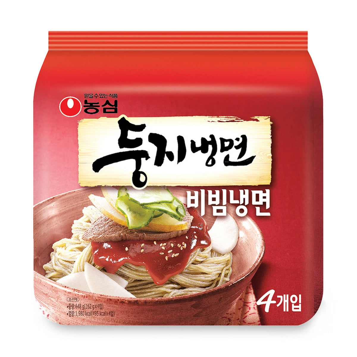 Nongshim Spicy Buckwheat Noodles Multi 162gx4ea/농심 둥지 비빔냉면 멀티 162g*4개입