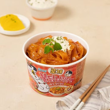 SY Rose buldak glass noodle cup 로제불닭 납작당면 169.4g