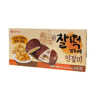 Lotte Rice Cake Chocolate Pie Injeolmi 180g/롯데 찰떡파이 인절미 180g
