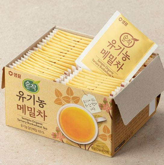 Sempio Tartary Buckwheat Tea  30g(1.5gx20Teabags) / 샘표 순작 유기농 고소한 메밀차 1.5g X 20티백