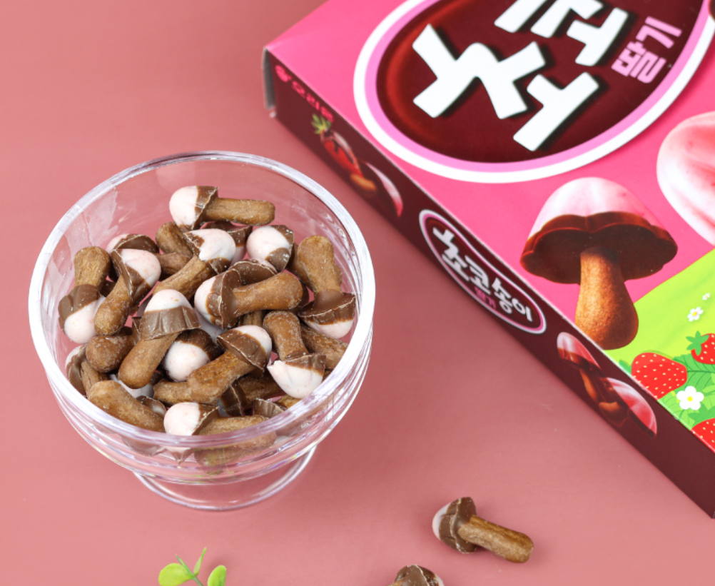 Orion Choco Songi Strawberry 45g/오리온 딸기 송이 45g