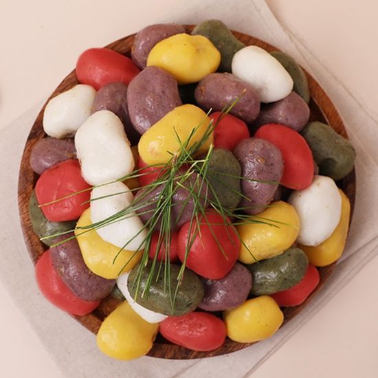 Unhardened 5-color glutinous rice songpyeon 750G - 굳지않는 5색 찹쌀 송편