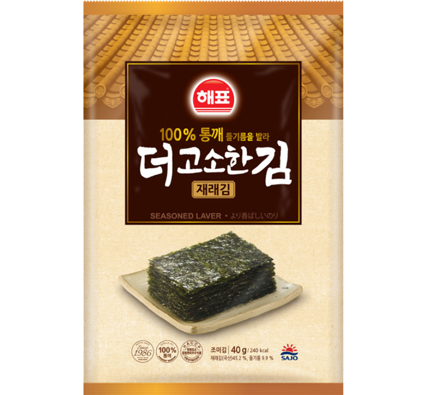 Sajo Haepyo Premium Roasted Seaweed 5gX9 packs/사조 해표 더 고소한 김 재래김 5gx9팩