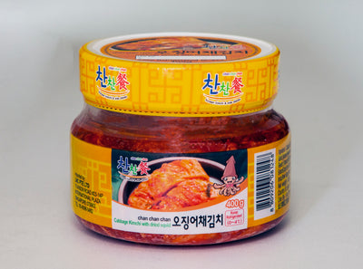 Chan Chan Chan Kimchi with Dried Shredded Squid 400g/찬찬찬 오징어채 김치 400g