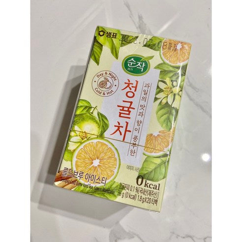 Sempio Green Tangerine Tea 36g(1.8gx20 teabags)/샘표 청귤차 36g(1.8gx20티백)