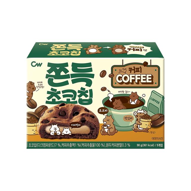 CW Chewy Chocolate Chips 90g(5pcs) 청우 쫀득초코칩 커피 90g(5개입)