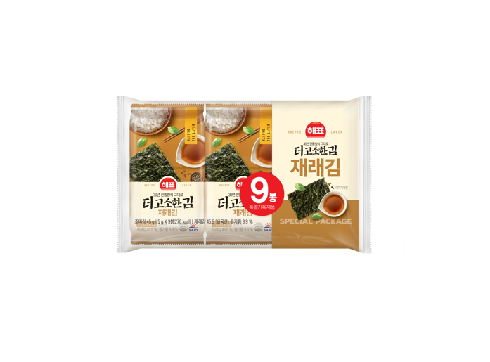 Sajo Haepyo Premium Roasted Seaweed 5gX9 packs/사조 해표 더 고소한 김 재래김 5gx9팩