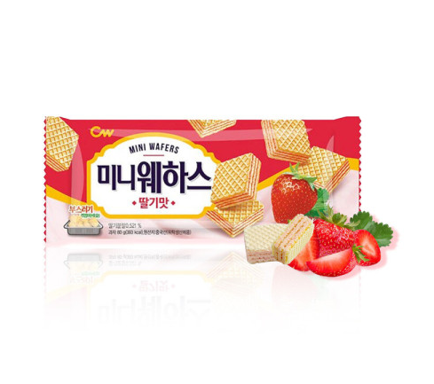 CW Mini Wafer (Strawberry/Vanilla) Flavor 80g 청우 미니웨하스 (딸기/바닐라)맛80g