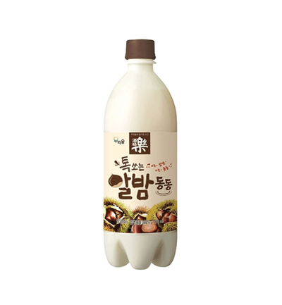 Woorisul Chestnut Makgeolli Rice Wine 750ml(Alc 6%)/우리술 톡쏘는 알밤동동 막걸리750ml(Alc 6%)