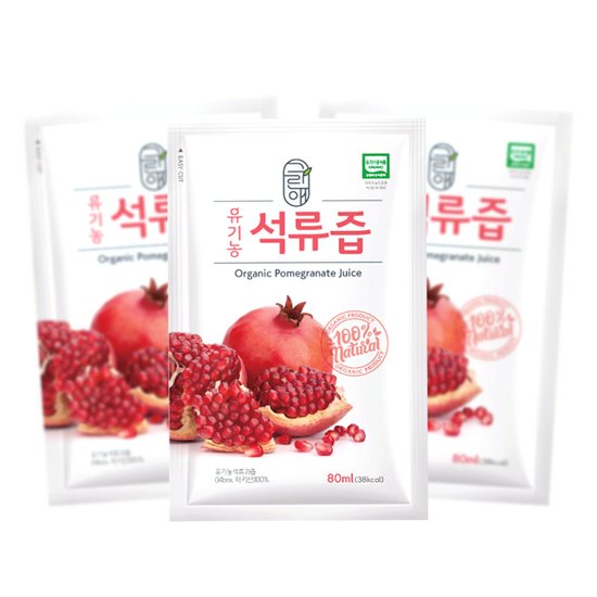 Greenae Premium Organic Pomegranate Juice 80ml x 30 pack / 그린애 유기농 석류즙 80ml x 30 pack