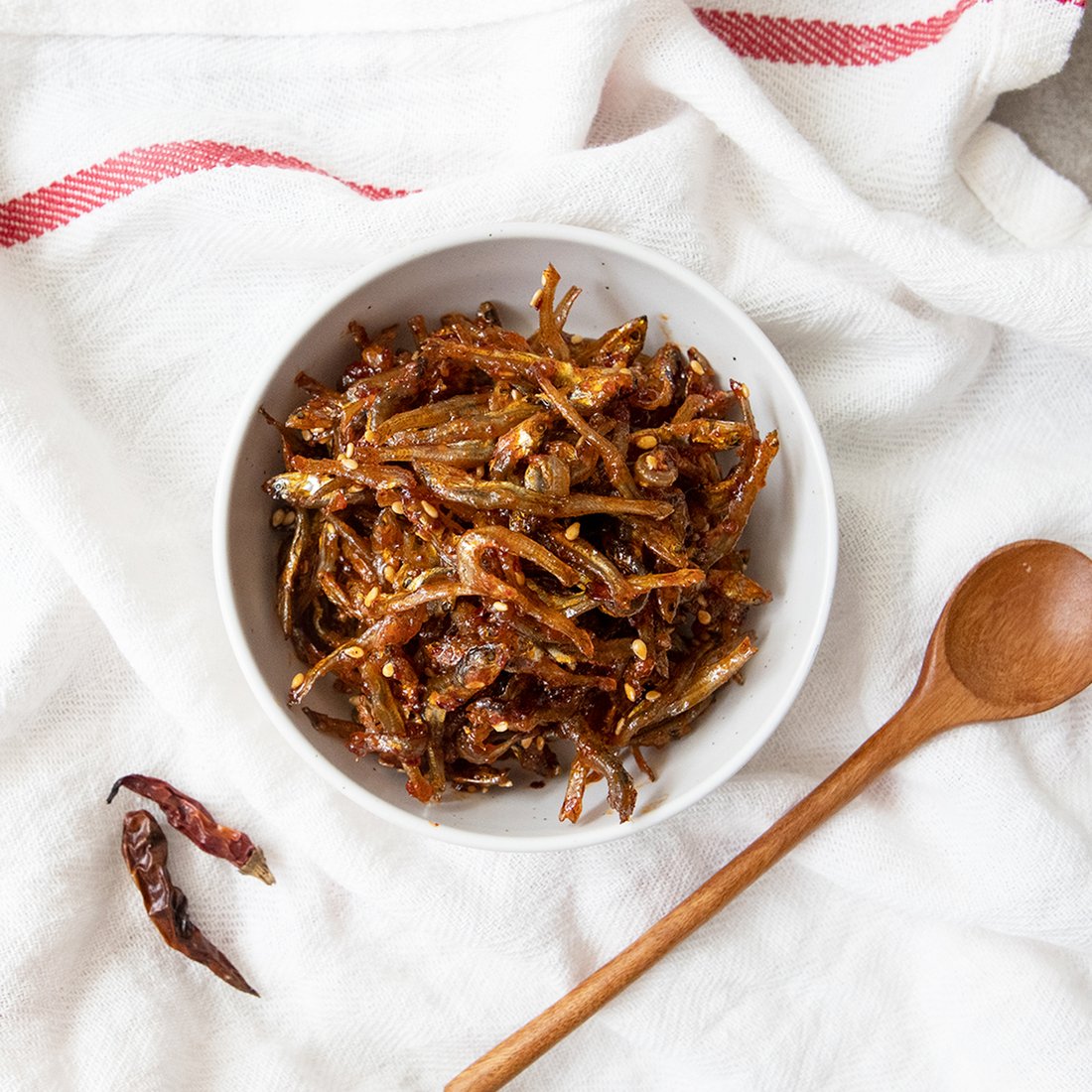 SEASONED PAN BROILED ANCHOVY (SPICY) 멸치조림 (매운맛) 200g