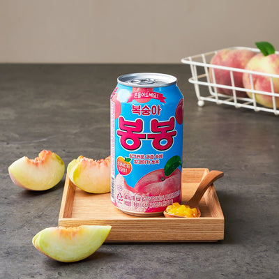 HaiTai Peach Juice can 340ml/해태 복숭아 봉봉 340ml