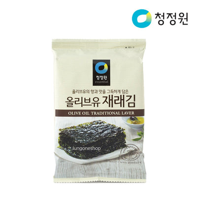 CJW Olive Oil Traditional Seaweed 5g x 9 packs/청정원 건강한 올리브유김 5g x 9팩