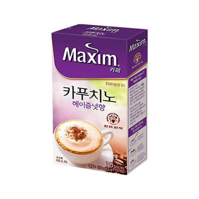 Dongsuh Maxim Cafe Cappuccino Hazelnut 10s /동서 맥심카페 카푸치노 헤이즐넛향 10개입