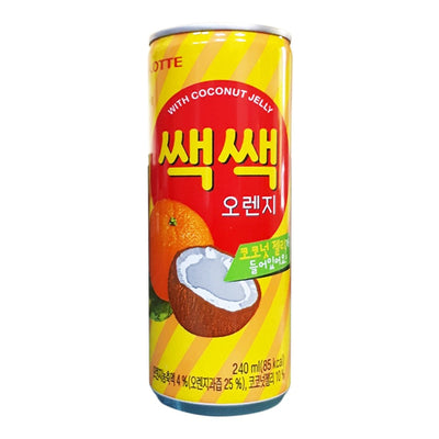 Lotte Sacsac Orange with Coconut Jelly 238ml /롯데 쌕쌕오렌지 238ml