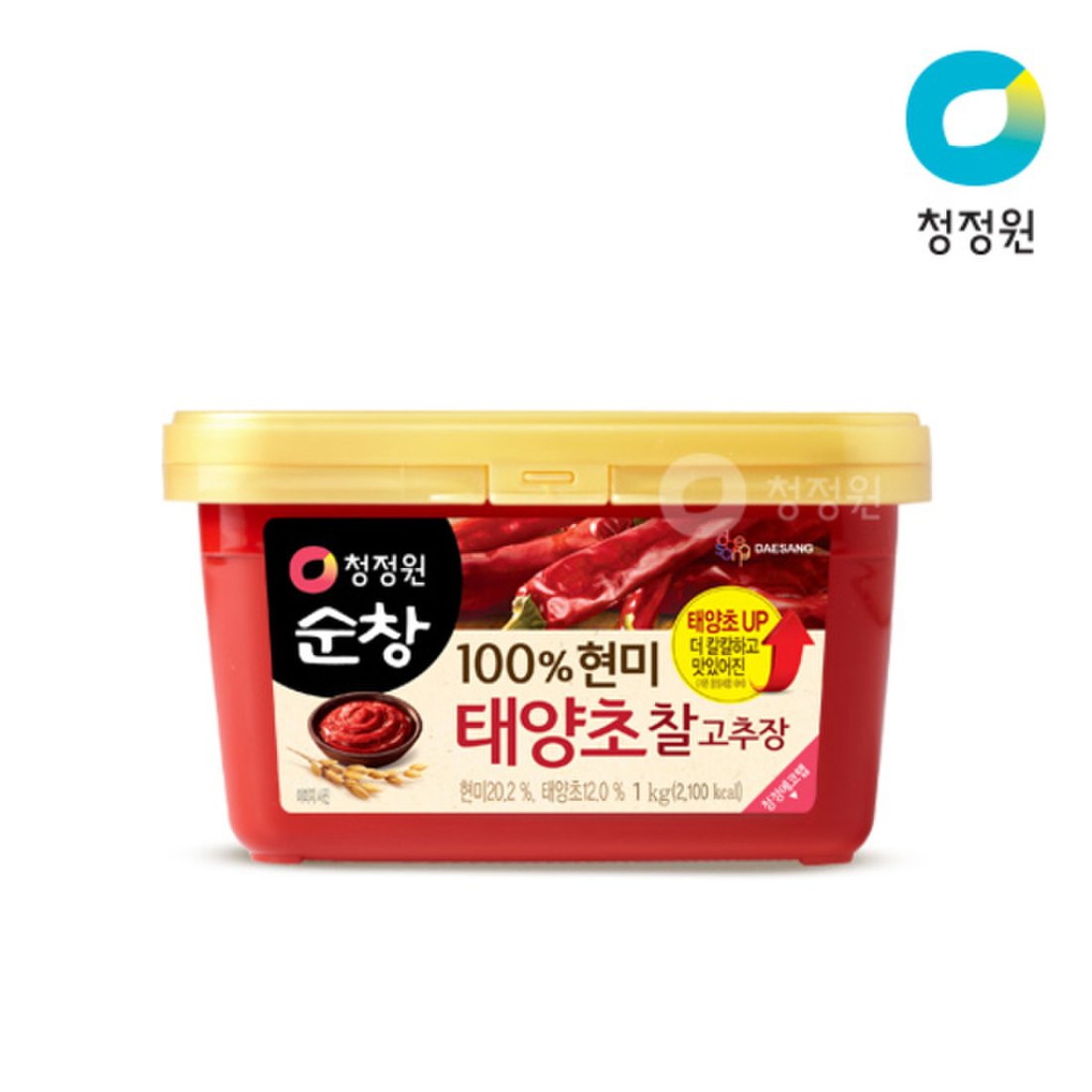 CJW Brown rice red pepper paste 1kg/청정원 현미 태양초 찰고추장 1KG