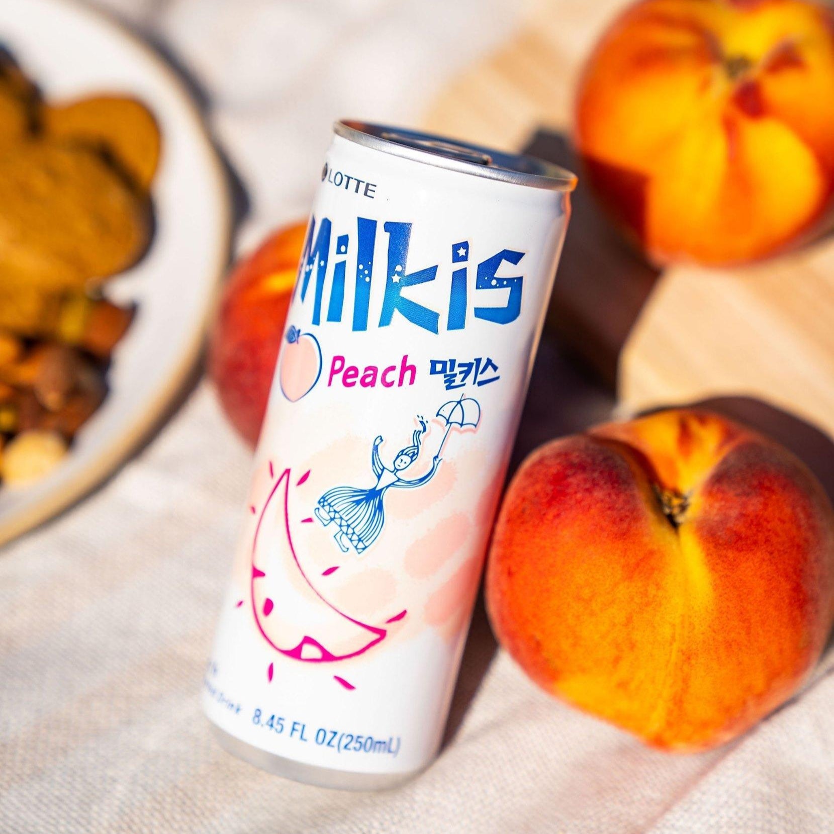 Lotte Chilsung Milkis Peach (can) 250ml/ 롯데 칠성 밀키스 복숭아 캔 250ml