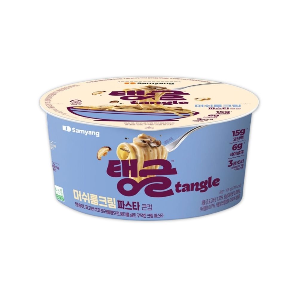 [Samyang] Tangle Mushroom Cream Protein Pasta Bowl 105g / 삼양 탱글 머쉬룸크림파스타 컵 105g