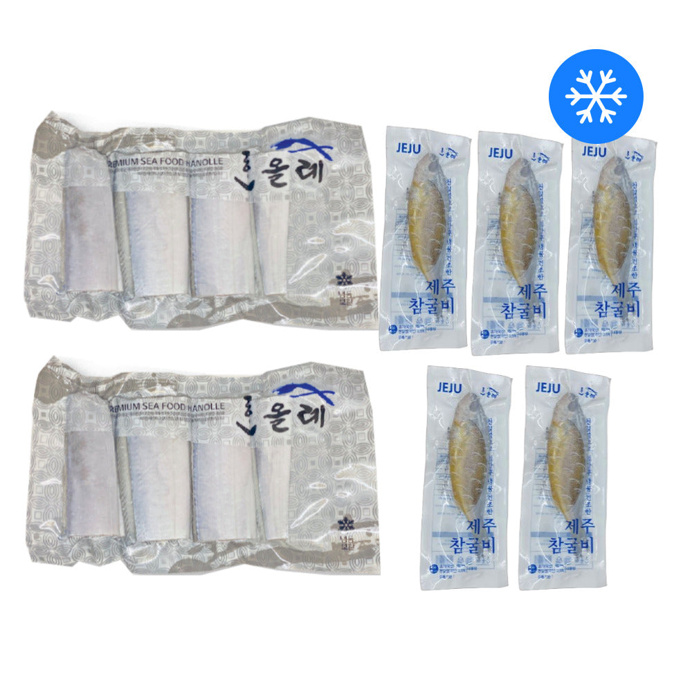 [New Year Gift Set] Jeju Hairtail 제주 은갈치 400g x 2 Pack + Jeju Yellow Corvina 제주 참굴비 80g x 5 Pack