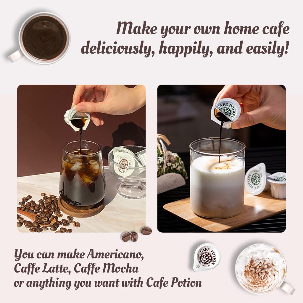 [K&F]Cafe Portion Americano Black Liquid Coffee Capsules 18ml (30pcs) 코엔에프 카페포션 아메리카노 블랙 액상캡슐 포션커피 18ml (30개)