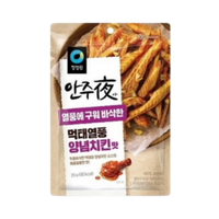 CJW - DRIED POLLACK SNACK(SEASONED CHICKEN)25G /청정원 안주夜 먹태열풍 양념치킨맛 25g