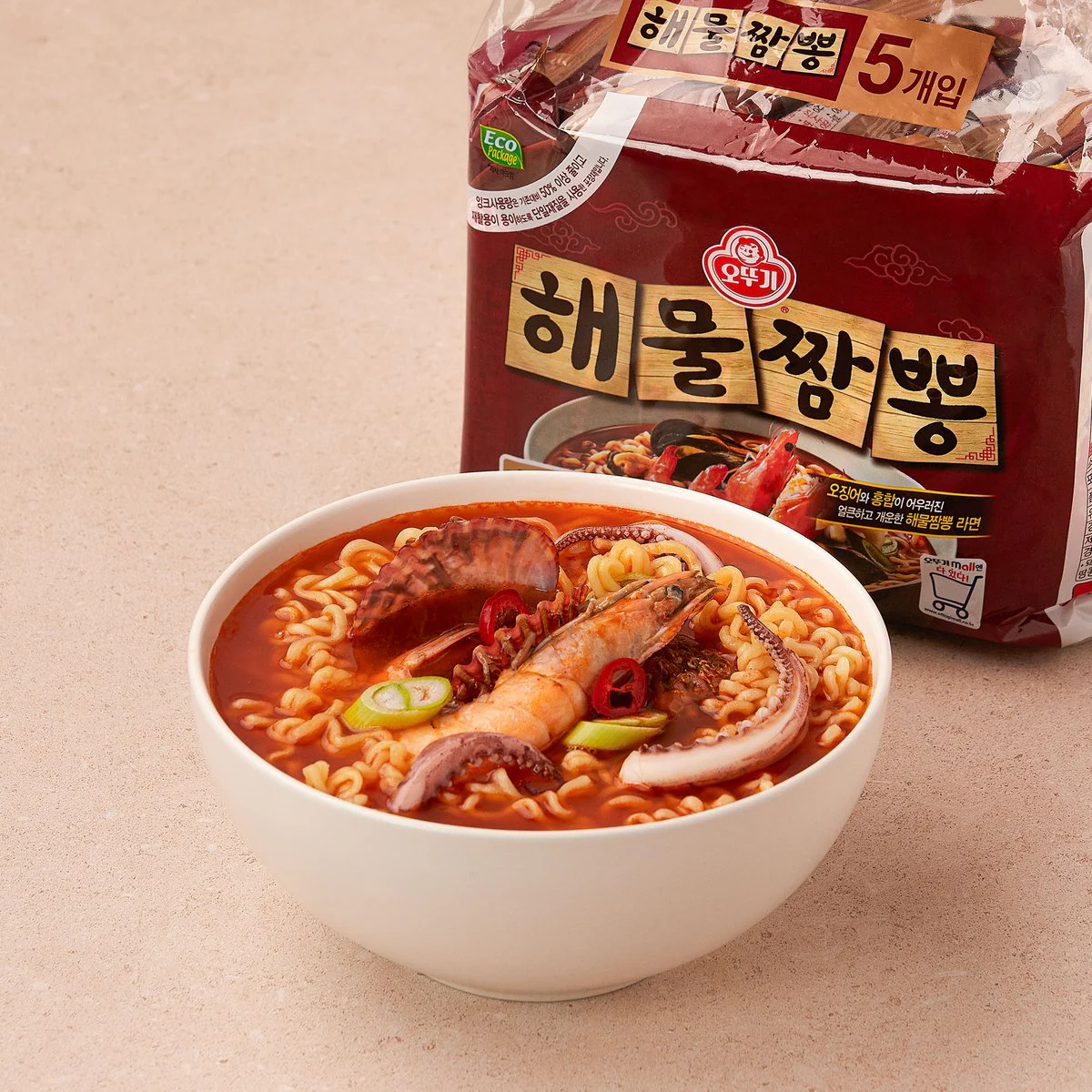 [OTOKI] Seafood Jjambbong Multi (120GX5) / 오뚜기 해물짬뽕 (120GX5)