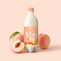 [Woorisul] Peach Makgeolli Rice Wine 750ml(Alc 5%) / 우리술 톡쏘는 복숭아 막걸리 750ml(Alc 5%)