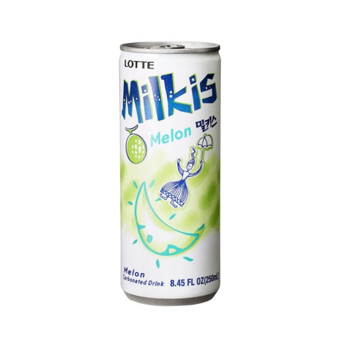 [Lotte] Milkis Melon Flavor Milk Soda 250ml Can / 롯데 칠성 밀키스 캔 멜론맛 250ml