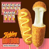 [Ashley] Crispy Whole Mozzarella Hot Dog (80g*8pcs) / 애슐리 크리스피 통모짜렐라 핫도그(8개입)