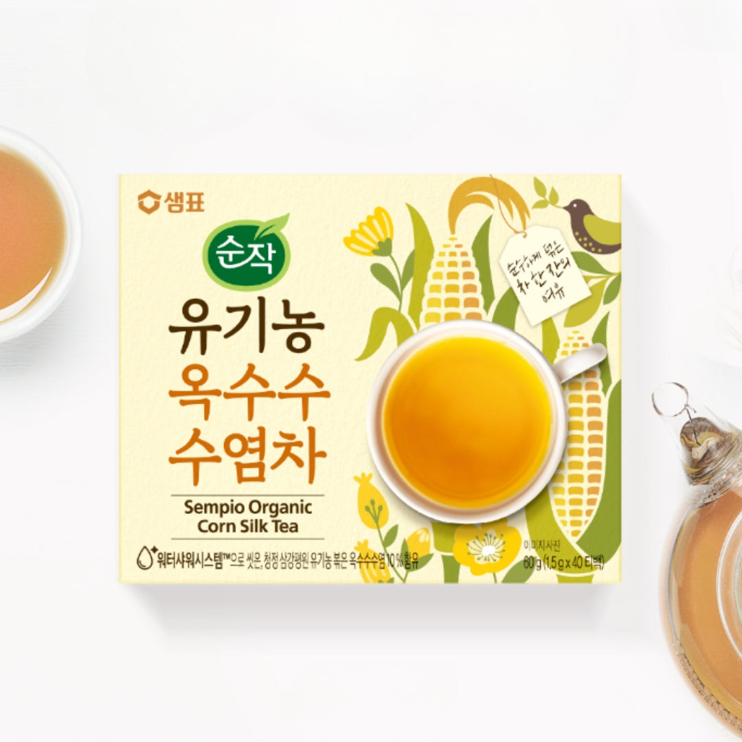 [Sempio] Organic Corn Silk Tea 30g (1.5g*20T)/ 샘표 순작 유기농 옥수수 수염차 30g (1.5g*20티백)