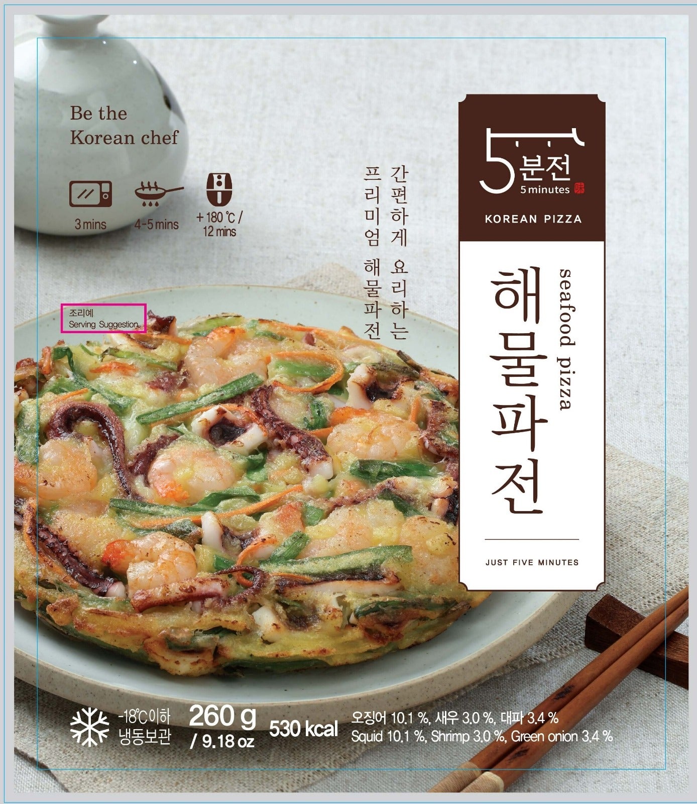 Frozen Seafood pancake 냉동 해물파전 260g
