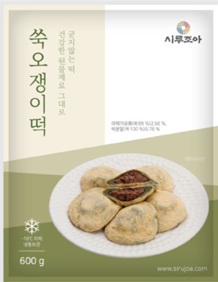 Sirujoa Unhardened Mugwort Cucumber Rice Cake 600g 10ea - 시루조아 굳지않는 쑥오쟁이떡 600g 10개입