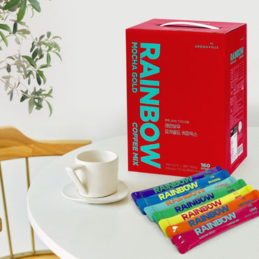 [Aroma Ville] Rainbow Mocha Gold Coffee Mix (12gx100sticks) 아로마빌 레인보우 모카골드 커피믹스 (12gx100개입)
