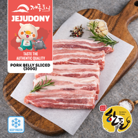 [JEJUDONY] Premium Jeju Pork Belly Sliced Frozen (For Grill) 300g 제주도니 제주돼지 냉동 삼겹살 (구이용) 300g