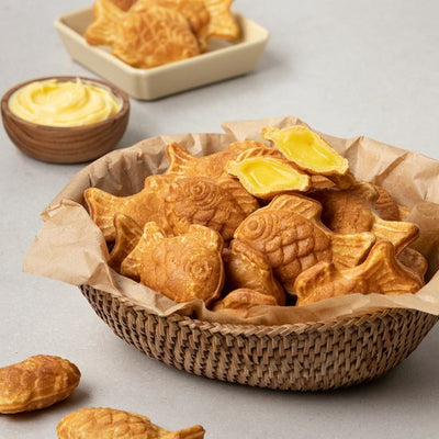 SJ - Korean Traditional Fish Shaped Bun puff cream 국민간식 옛날 붕어빵 슈크림 400g