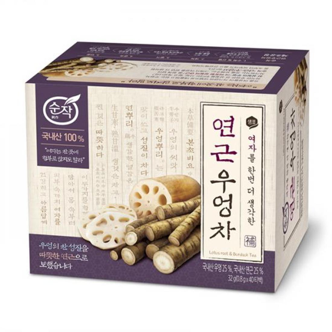 Sempio Lotus Root & Burdock Tea  0.8gx40t/샘표 연근 우엉차 0.8gx40티백