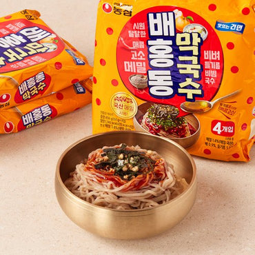 [Nongshim] Baehongdong Spicy Bibim Buckwheat Noodles (Makguksu) Multi (128gx4ea) / 농심 배홍동 막국수 멀티 (128gx4개입)