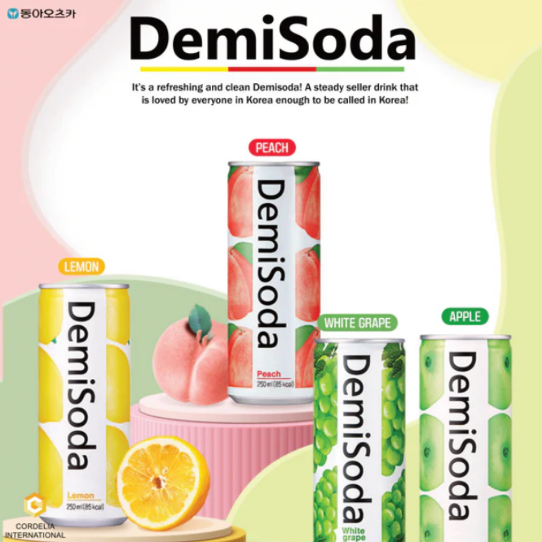 [Bundle of 2][Donga Otsuka] Demisoda Grape 245ml / 동아오츠카 데미소다 청포도 245ml