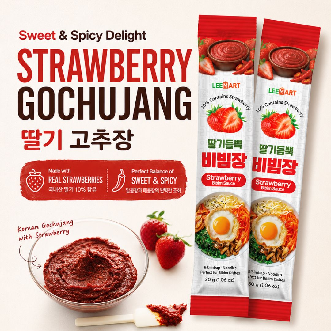 [Todang] Strawberry Bibim Sauce(Chilli Paste) 30gx5 sticks 토당 딸기 비빔장(고추장) 스틱 30gx5개 / Made in Korea