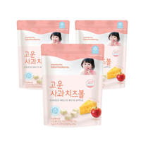 [Bebefood Korea] Soft Apple Cheese Snack Ball 16g 베베푸드코리아 고운 사과치즈볼 16g