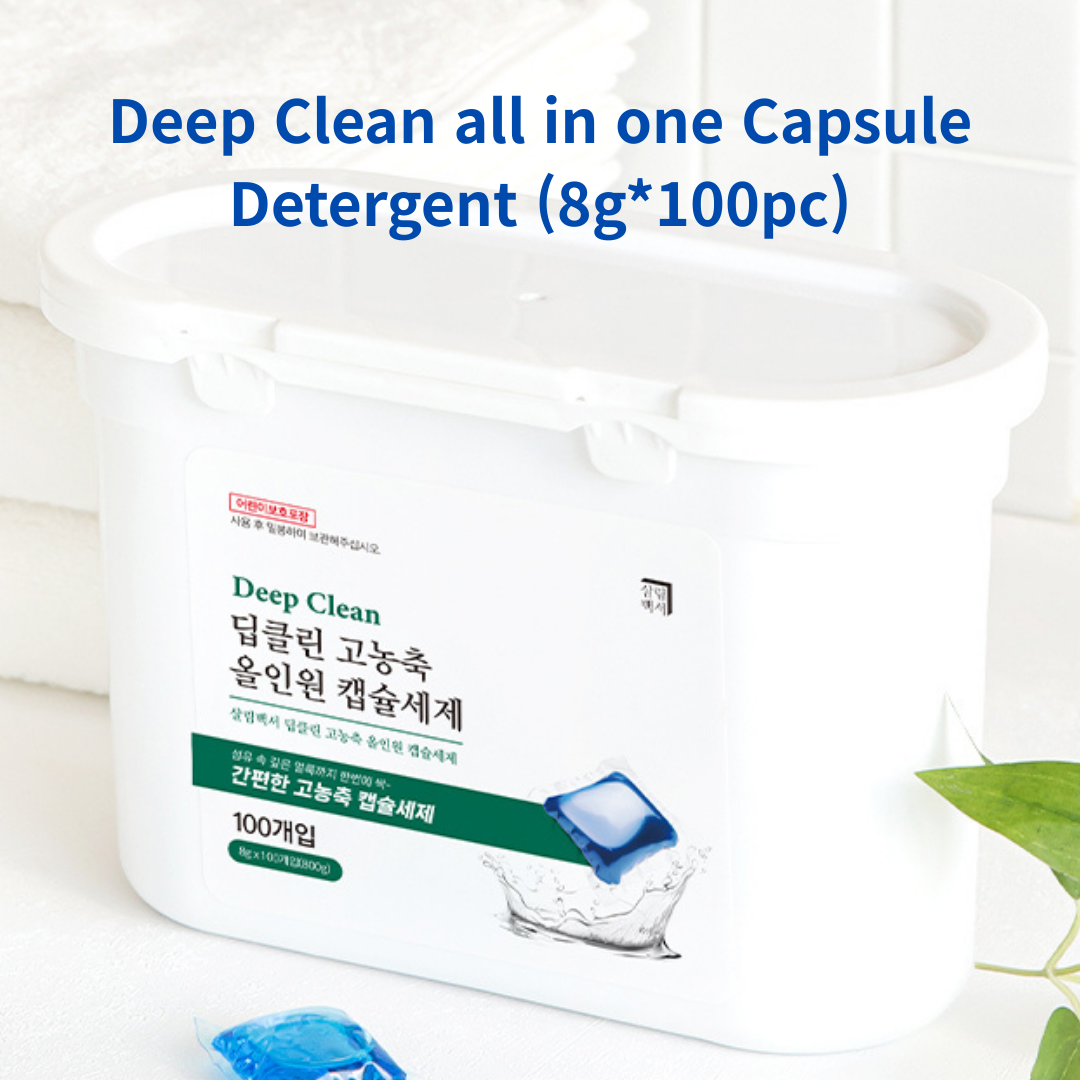 [Sallim Baekseo] Deep Clean all in one Capsule Detergent (8g*100pc) 딥클린 고농축 올이원 캡슐세제 ( 8g*100pc)