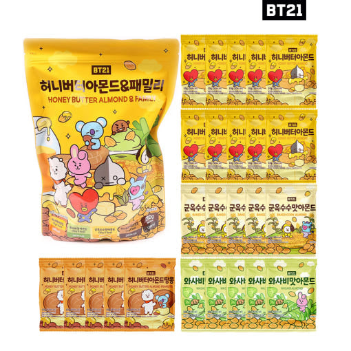 [BT21] Honey Butter Almond Family 250g BT21 허니버터아몬드&패밀리 250g