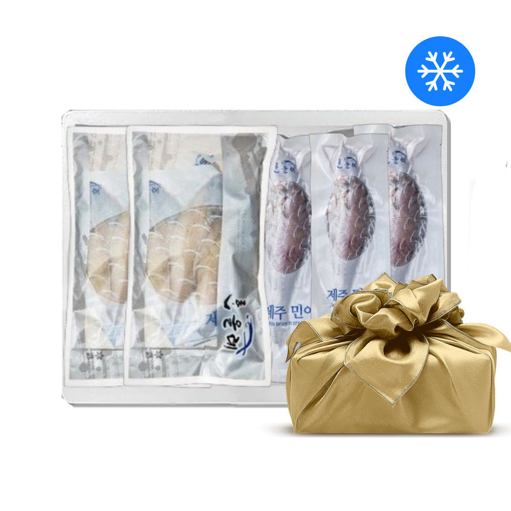 [New Year Gift Set]Frozen Jeju Brown Croaker 한올레  냉동 제주 민어 400gx3pack+Frozen Jeju Flatfish 한올레 냉동 제주 참가자미 400g(3)x2pack