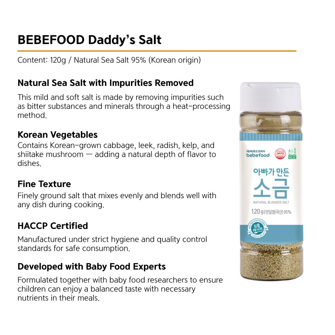 [Bebefood] Daddy’s Salt 120g 베베푸드 아빠가만든 소금 120g